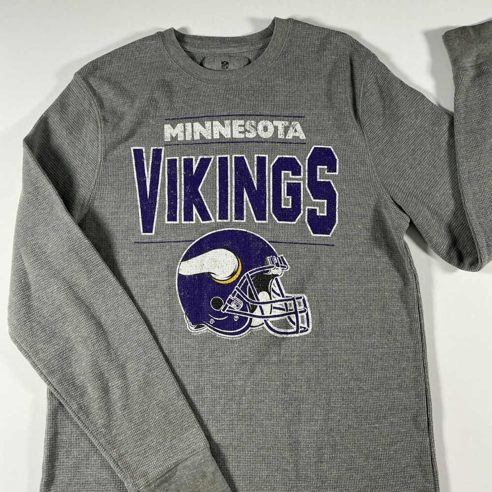 NFL Team Apparel Minnesota Vikings Waffle Knit Thermal Long Sleeve Men's Size L - Picture 1 of 8